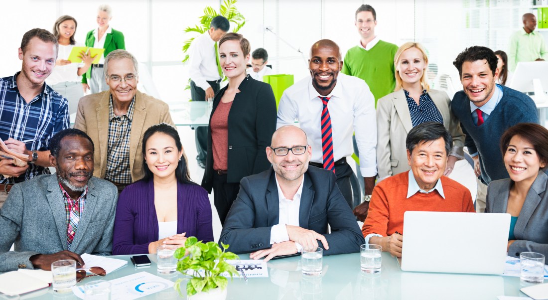 Business People Casual cooperation Cheerful Concept